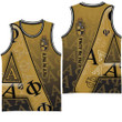 Gettee Clothing - Alpha Phi Alpha Letters Pattern Basketball Jersey A35
