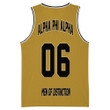 (Custom) Gettee Jersey - Alpha Phi Alpha (Old Gold) Basketball Jersey