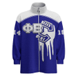 Getteestore Stand-up Collar Zipped Jacket - Phi Beta Sigma Bleed Blue A31