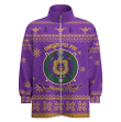Getteestore Stand-up Collar Zipped Jacket - Christmas Thunder Omega Psi Phi A31