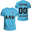 Getteestore T-shirt - (Custom) Alpha Lambda Psi Military Fraternity (Blue) Letters A31