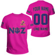 Getteestore T-shirt - (Custom) Nu Psi Zeta Military Sorority (Pink) Letters A31