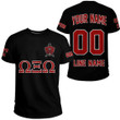 Getteestore T-shirt - (Custom) Omega Xi Omega Military Fraternity (Black) Letters A31