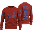 Getteestore Knitted Sweater - (Custom) Alpha Omega Psi Military (Red) Letters A31