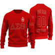 Getteestore Knitted Sweater - (Custom) Delta Sigma Theta Sorority (Red) Letters A31