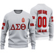 Getteestore Knitted Sweater - (Custom) Delta Sigma Theta Sorority (White) Letters A31
