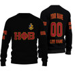 Getteestore Knitted Sweater - (Custom) Eta Phi Beta Sorority (Black) Letters A31