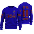 Getteestore Knitted Sweater - (Custom) Eta Phi Theta Military Fraternity (Blue) Letters A31