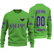Getteestore Knitted Sweater - (Custom) Theta Pi Psi Fraternity (Green) Letters A31