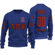 Getteestore Knitted Sweater - (Custom) Alpha Omega Psi Military (Blue) Letters A31