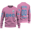 Getteestore Knitted Sweater - (Custom) Beta Phi Omega Sorority (Pink) Letters A31