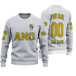 Getteestore Knitted Sweater - (Custom) Alpha Nu Omega (White) Letters A31