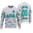 Getteestore Knitted Sweater - (Custom) Delta Omicron Alpha Military Sorority (White) Letters A31