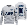 Getteestore Knitted Sweater - (Custom) Alpha Lambda Psi Military Fraternity (White) Letters A31