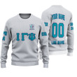 Getteestore Knitted Sweater - (Custom) Iota Gamma Psi Military Sorority (White) Letters A31
