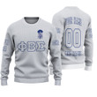 Getteestore Knitted Sweater - (Custom) Phi Beta Sigma Fraternity (White) Letters A31