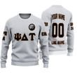 Getteestore Knitted Sweater - (Custom) Psi Delta Tau Military Fraternity (White) Letters A31