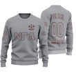 Getteestore Knitted Sweater - (Custom) Nu Gamma Alpha Fraternity (Grey) Letters A31