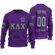 Getteestore Knitted Sweater - (Custom) KLC Military Fraternity (Purple) Letters A31