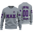Getteestore Knitted Sweater - (Custom) KLC Military Fraternity (Grey) Letters A31