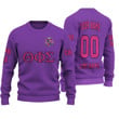 Getteestore Knitted Sweater - (Custom) Theta Phi Sigma Christian Sorority (Purple) Letters A31