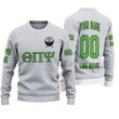 Getteestore Knitted Sweater - (Custom) Theta Pi Psi Fraternity (White) Letters A31
