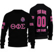 Getteestore Knitted Sweater - (Custom) Theta Phi Sigma Christian Sorority (Black) Letters A31