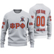Getteestore Knitted Sweater - (Custom) Psi Rho Phi Military Fraternity (White) Letters A31