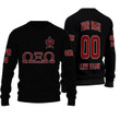 Getteestore Knitted Sweater - (Custom) Omega Xi Omega Military Fraternity (Black) Letters A31