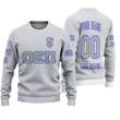 Getteestore Knitted Sweater - (Custom) Omicron Epsilon Pi Sorority (White) Letters A31