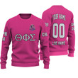 Getteestore Knitted Sweater - (Custom) Theta Phi Sigma Christian Sorority (Pink) Letters A31