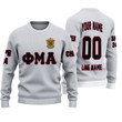 Getteestore Knitted Sweater - (Custom) Phi Mu Alpha Sinfonia (White) Letters A31