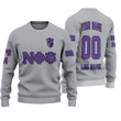 Getteestore Knitted Sweater - (Custom) Nu Phi Psi Fraternity (Grey) Letters A31