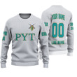 Getteestore Knitted Sweater - (Custom) Rho Upsilon Tau Military Sorority (White) Letters A31