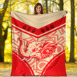 Gettee Store Premium Blanket -  Premium Blanket Delta Sigma Theta Elephant Stylized A35