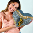 Gettee Store Heart Shaped Pillow -  Mu Beta Phi Lion Stylized Heart Shaped Pillow | Gettee Store
