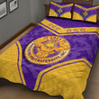 Gettee Store Quilt Bed Set -  Quilt Bed Set Omega Psi Phi Bulldog Stylized A35