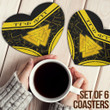 Getteestore Coasters (Sets of 6) - Coasters Tau Gamma Phi Stylized A35