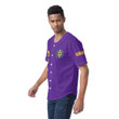 Getteestore Men's Short Sleeve Baseball Jersey -(Custom) Omega Psi Phi Royal Purple A35