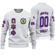 Gettee Store Knitted Sweater - (Custom) Omega Psi Phi White Knitted Sweater A35