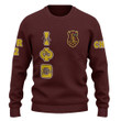 Gettee Store Knitted Sweater - (Custom) Iota Phi Theta Charcoal Brown Knitted Sweater A35