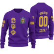 Gettee Store Knitted Sweater - (Custom) Omega Psi Phi Royal Purple Knitted Sweater A35