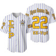 Getteestore Clothing - (Custom) Sigma Gamma Rho Sorority (White) Pin Striped Baseball Jersey A31