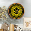 Getteestore Wooden Clock - Tau Gamma Phi Floral Pattern A35