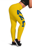 Getteestore Leggings - Alpha Nu Omega Christian Fraternity and Sorority (Yellow) A31