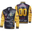 (Custom) GetteeStore Clothing - Omega Psi Phi Leather Bomber Jacket A35