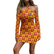 Getteestore Women's Halter Lace-up Dress - Eta Phi Beta Sorority Hawaii Pattern A31