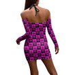 Getteestore Women's Halter Lace-up Dress - Alpha Nu Omega Sorority EST 2021 Hawaii Pattern A31