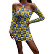 Getteestore Women's Halter Lace-up Dress - Alpha Phi Omega Hawaii Pattern A31