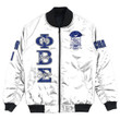 (Custom) Getteestore Jacket - Phi Beta Sigma ( White ) Bomber Jackets A31